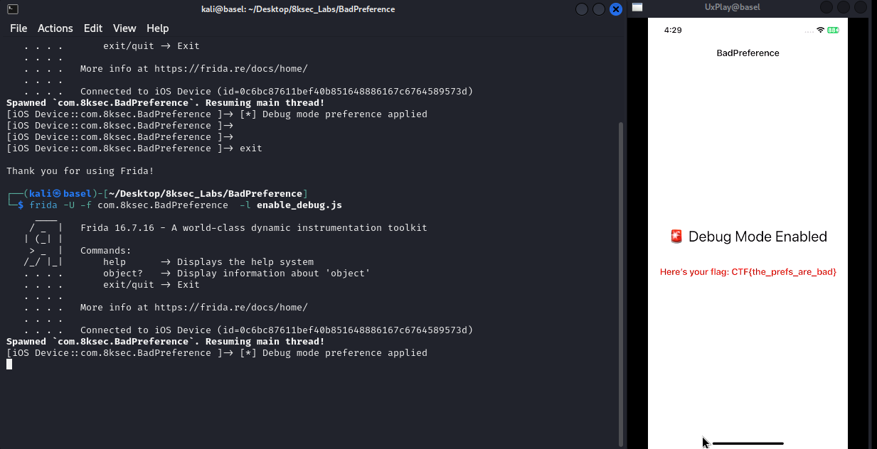 Unlock debug mode