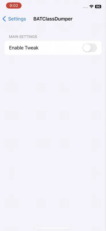 Enable Tweak Settings